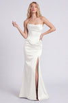 Black Strapless Mermaid Dress with Slit