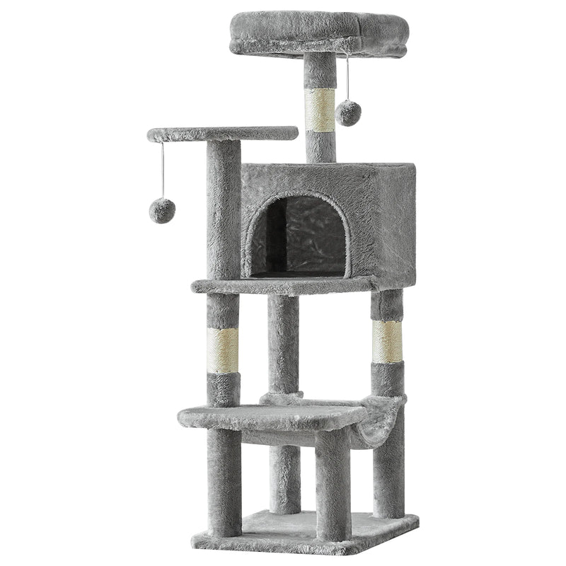 44" Multi-Level Cat Tree with Scratching Posts