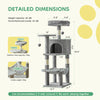 44" Multi-Level Cat Tree with Scratching Posts